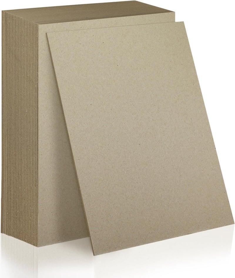 gocreate 25CT 8.5x11 Inch Book Binding Boards Grey Chip board 2mm 80PT Thick Binder Cardboard Sheets for Book Binding Cover, Making Box, Stencil Cutouts, Support Boards for Mailing & Post - Image 1